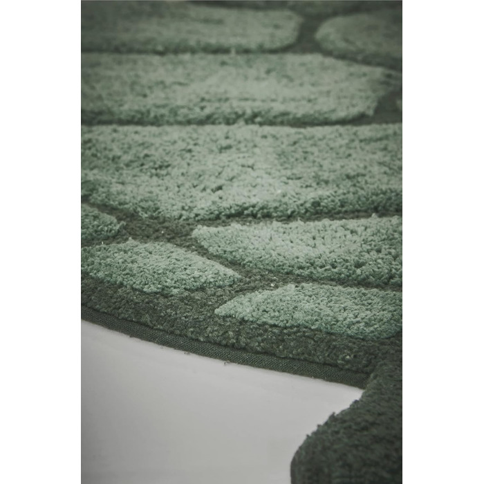 Килимок для ванної ELLOS Home Lazy у формі черепахи, колекція Staycation, декор для ванної кімнати, екологічно чиста бавовна, сертифікований Oeko-TEX Standard 100 - зелений, 75x98 см