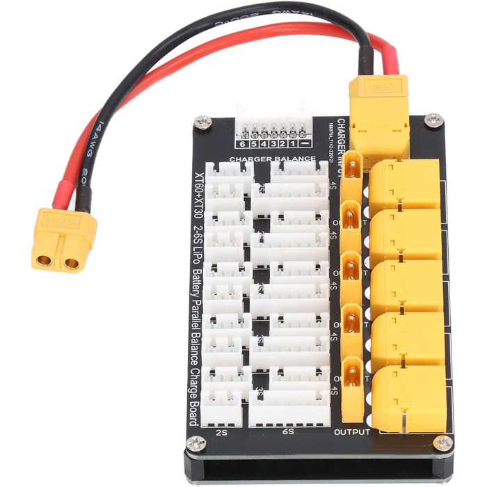 Плата заряджання літієвих акумуляторів, плата заряджання літієвих акумуляторів, паралельний роз&39єм XT30 XT60, літієві акумулятори 2S-6S для зарядного пристрою B6, гаража та майстерні