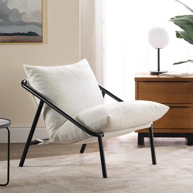 Крісло-шезлонг Zinus Ada, букле, металевий каркас з подушками з подрібненого пінопласту