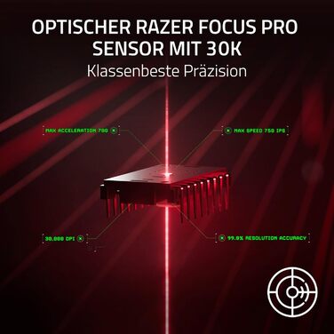 Легка бездротова ергономічна кіберспортивна миша (63 г, оптичний сенсор Focus Pro 30K, перемикач миші Gen-3, бездротова технологія