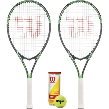 Набір із двох тенісних ракеток Wilson Tour Slam та 3 тенісних м'ячі