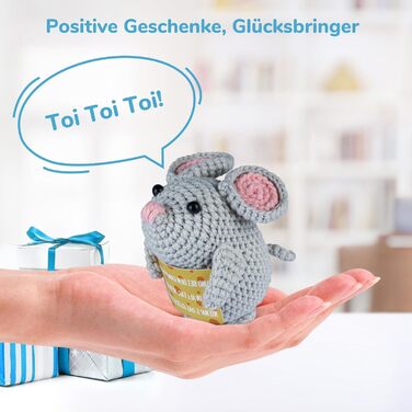 В'язана іграшка-талісман WenmthG "Кишенькові обійми" Миша
