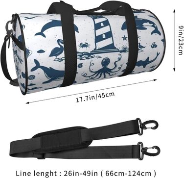 Дорожня сумка-валіза Морський світ, легка спортивна сумка для йоги та подорожей