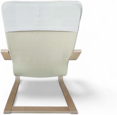 Дитяче крісло Ikea PONG, березовий шпон/Knisa світло-бежевий