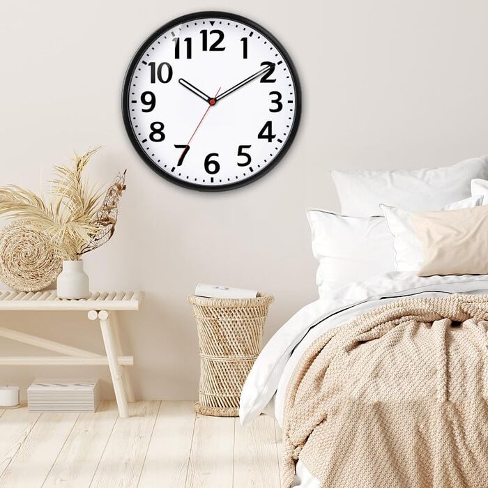 Настінний годинник TOHOOYO 9-дюймовий настінний годинник на батарейках безшумний настінний годинник, що не цокає сучасний кварцови