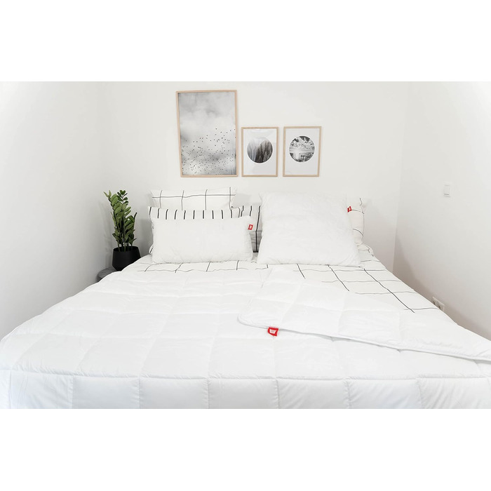 Подушка Medicate з мікрофібри від алергії 80x80 см - Гіпоалергенна подушка з наповнювачем з порожнистих волокнистих кульок - Подушка 80x80 см - Можна прати при температурі до 95 градусів, зроблено в Німеччині, 80 x 80 см