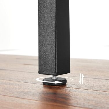 Обідній стіл VASAGLE, розкладний кухонний стіл для 2-4 осіб, для невеликих приміщень, вінтажний коричнево-чорний KDT077B01 коричневий (стільці не входять до комплекту)