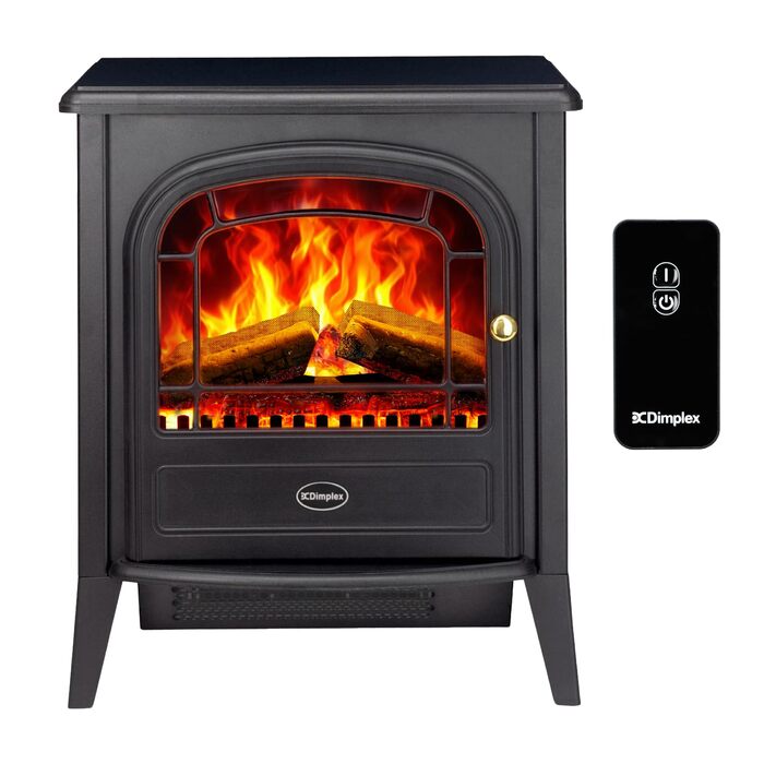 Електричний камін Dimplex Club - Окремостоячий електричний камін з підстилкою з полін та вугілля, а також світлодіодним ефектом полум&39я Optiflame - Перемикається вентилятор-обігрівач потужністю 2 кВт - Пульт дистанційного керування в комплекті