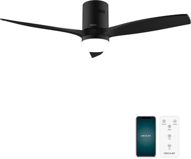 Стельові вентилятори з підсвічуванням EnergySilence Aero 5600 Aqua GoldBlack Connected, 132 см, 40 Вт, LED 20W Litch, 3 лопаті, 6 швидкостей, таймер, режим зима/літо, Wi-Fi, золото-чорний