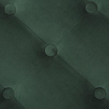 Сучасний пуф з оксамитової тканини, декоративний стьобаний круглий темно-зелений, колір Тампа