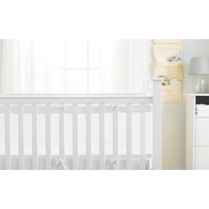 Дихаюча сітчаста підкладка Baby Airflow, біла, 4-стороннє дитяче ліжечко