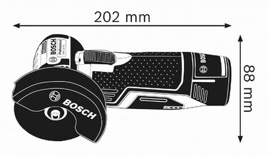 Акумуляторна кутова шліфувальна машина Bosch Professional 12V System GWS 12V-76 (у комплекті 2 відрізні круги Expert for Inox, 1 т