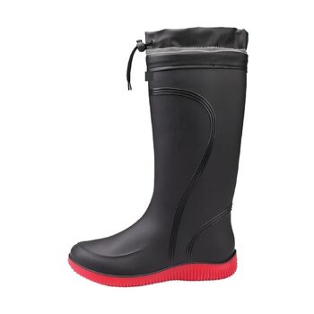 Чоловічі гумові чоботи, чоловічі гумові чоботи, водонепроникні гумові чоботи, м&39яка підошва, нековзні, зручні, робоче взуття для вулиці, водне взуття, чорні/червоні, розмір 40 EU