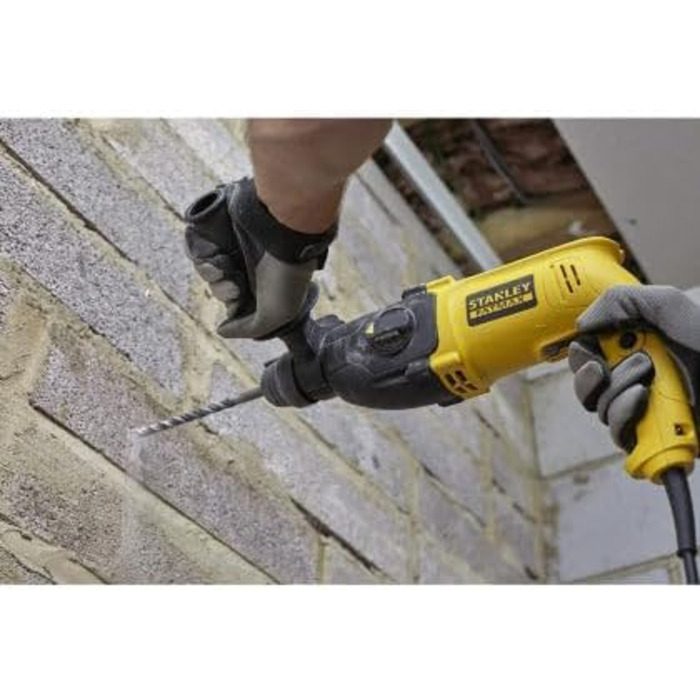 Ударний дриль-шуруповерт Stanley FatMax SDS-plus SFMEH210K (800 Вт, 2,4 Дж, з пневматичним ударним механізмом, обертання вправо/вл