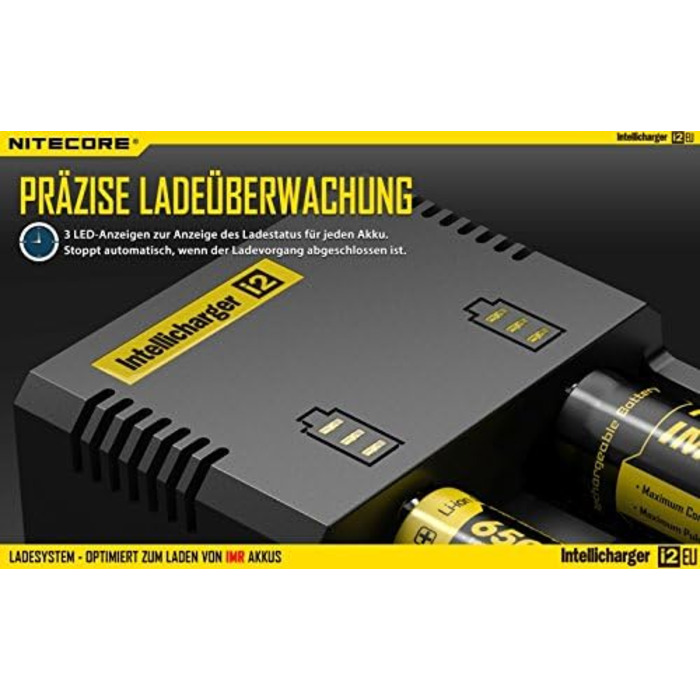 Зарядний пристрій NiteCore NC-i2 версії 2014 Intellicharge для Li-Ion/NI-Mh/NI-Cd акумуляторів (вихідний струм 2 шт. 500mA)