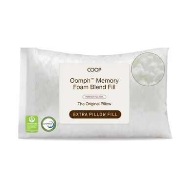 Піна з ефектом пам&39яті з перехресним нарізом - Наповнювач для подушок середньої щільності, мішок 0,9 кг - Змінний пакет для персоналізації вашої преміальної подушки - Сертифіковано Greenguard Gold та CertiPUR-US.