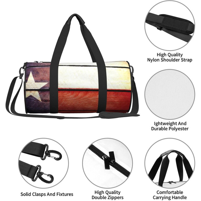 Спортивна сумка, дорожня сумка, принт американський прапор, сумка на нічліг, чорна, універсальний розмір, сумка для подорожей