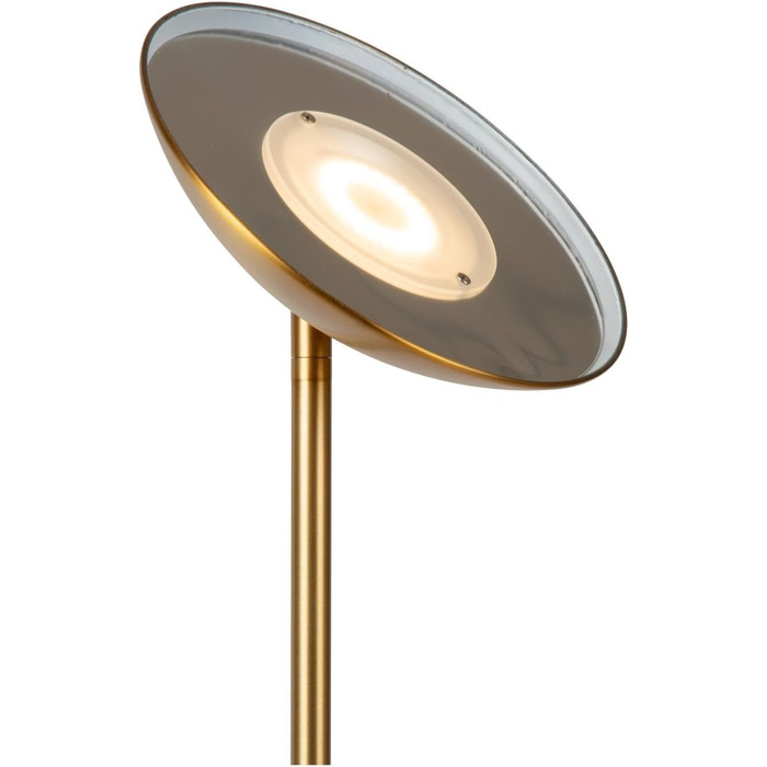 Підлоговий світильник LUCIDE ZENITH LED з димером, 20Вт, 3000К, матове золото/латунь, Ø 25,4 см, висота 180 см