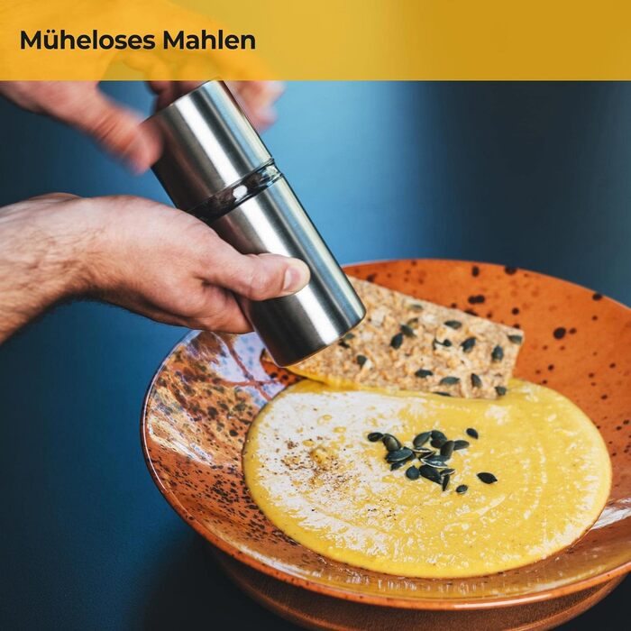 Мускатний млин SILBERTHAL для дрібно подрібненого мускатного горіха - Подрібнювач мускатного горіха з накопичувачем з нержавіючої сталі - терка для спецій