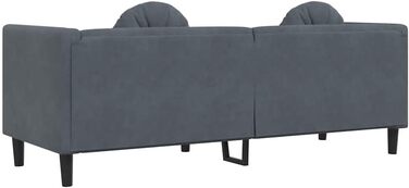 Диван, м&39який диван з подушками, диван для відпочинку, дизайнерський диван для вітальні, диван для вітальні, сучасний оксамит, темно-сірий, 3-місний, 3-місний темно-сірий