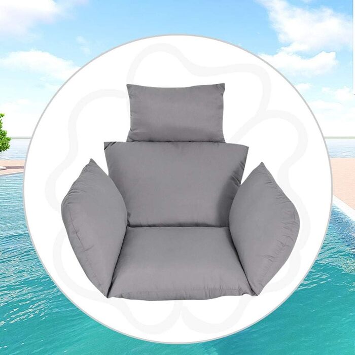 Подушка для підвісного крісла-гойдалки Подушка для підвісного крісла для використання на вулиці, в саду, на терасі, накладки на подушки для підвісних крісел-гойдалок (не включає підвісні крісла)