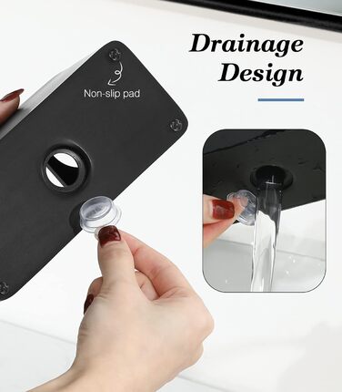 Тримач для зубних щіток Luxspire, 3 відділення, полімерний тримач для електричних зубних щіток, підставка для зубної пасти, тримач-органайзер для електричних зубних щіток, зубної пасти, ручок - чорний