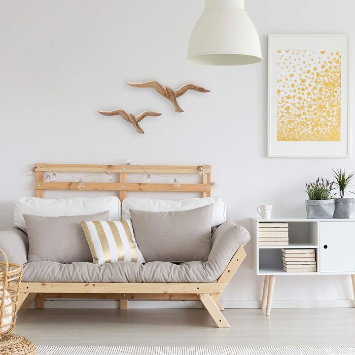 Настінний об'єкт Boltze Чайка (настінний декор з дерева, птахи, морський мотив, фреска для передпокою / вітальні / їдальні) 100794