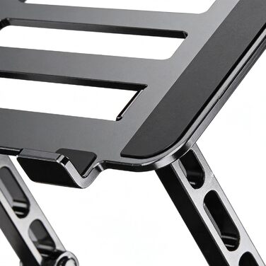 Підставка для ноутбука на стіл З охолодженням, з поворотною базою на 360 Регульований тримач для планшета - для роботи, навчання, дому, ігор, для чоловіків, жінок, дорослих. Чорний колір