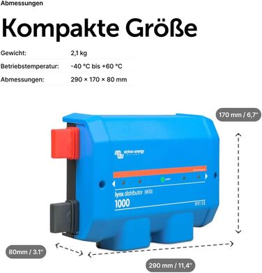 Розподільник Victron Energy Lynx M10 розподільник постійного струму 1000A з чотирма запобіжниками на виходах та моніторингом запобіжників через Bluetooth