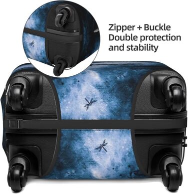 Чохол для валізи Чорна Стріха, міцний захист для багажу, підходить для валіз розміром 45.7-81.3 см, малий, Чорний