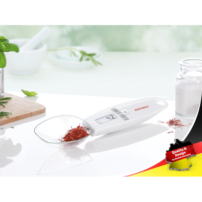 Цифрові кухонні ваги Soehnle Cooking Star з ціною поділки 0,1 г та місткістю 500 г, ложкові ваги для найменших кількостей, дрібні