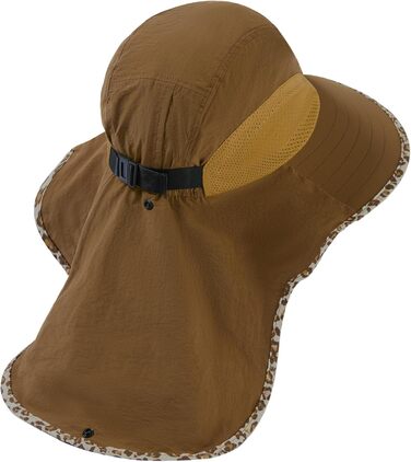 Унісекс сонцезахисний капелюх Bassdash, UPF 50, рибальський капелюх, водовідштовхувальний, з широкими полями та великим захистом шиї, хвіст, чоловічий/жіночий, один розмір, карамельний/леопардовий