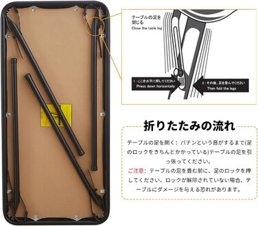 Складаний стіл BOOSDEN, багатофункціональний стіл, складаний стіл для обклеювання шпалерами, розкладний стіл як кемпінговий стіл, садовий стіл, балконний стіл, обідній стіл, робочий стіл, складаний стіл, 96,2 x 46,3 x 73,6 см