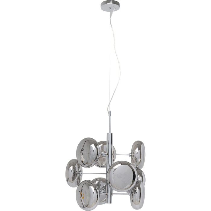 Підвісний світильник Kare Design Headlight Chrome, велика люстра для вітальні та їдальні, срібляста, 155x53x53 см (лампи не входять)