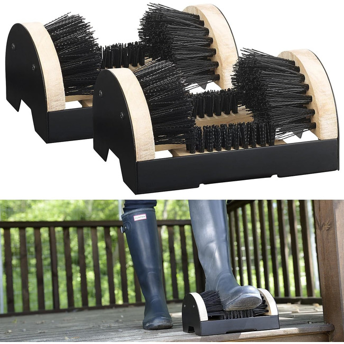 Взуття Royal Gardineer Dirt Brushes Набір з 2 чистильників для взуття, надійна універсальна щітка для садового та робочого взуття (підошви взуття, щітки, полірувальна машина, чистильна машина, полірувальна машина)