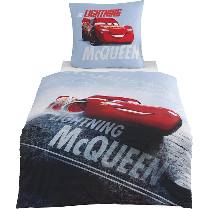 Постільна білизна Cars підковдра 135x200 80x80 - Дитяча постільна білизна для хлопчиків Disney's Cars - 2 шт. и - бавовна