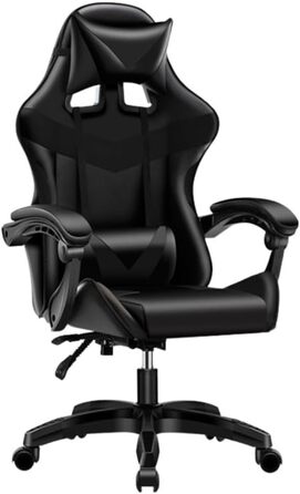 Регульоване м&39яке ігрове крісло з колесами, чорне - Kiter