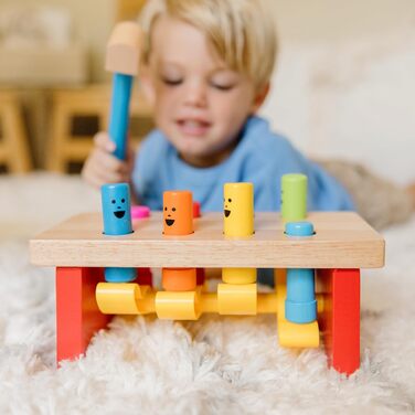 Розкішний верстак Melissa & Doug для вибивання та постукування Навчальна іграшка 2 роки Подарунок для хлопчиків або дівчаток Розкішний верстак (новий)