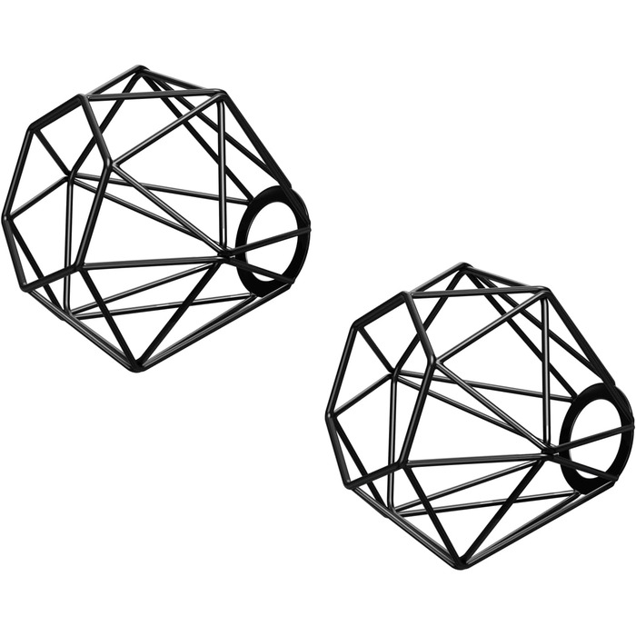 Абажур у клітку, чорний, 155 мм Ø (2 шт. и (1 упаковка), чорний / 15,5 см), 3 шт.