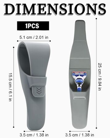 Дорожній кейс для бритви , дорожній кейс бритва, портативний силіконовий захисний чохол для бритви, дорожній чохол для бритви, зберігання бритви, зберігання бритви, футляр для бритви - сірий