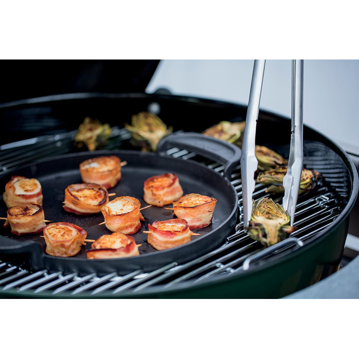 Чавунна планча Weber для системи Gourmet BBQ рівномірний нагрів, для риби, овочів та страв-смажениць чорна (7421)