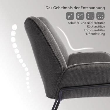 Сучасне крісло-гойдалка, реклайнер, диван-гойдалка з подушками, крісло для читання, балконний диван, пелюсткоподібний з підлокітниками, невеликий диванчик, крісло-косметика, ергономічне крісло, 72 x 67 x 80 см (сірий)