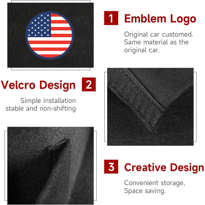 Органайзери для багажника з бічними роздільниками, сумісні з Toyota Camry XV70 (2018-2024) / Avalon XX50 (2019-2022) Аксесуари, 2