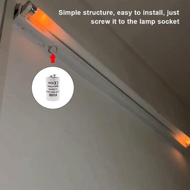 Стартер SRunDe 12 шт. люмінесцентна лампа 4-65 Вт 1A 85-265 В T5/T8 стартовий набір манекен стартера