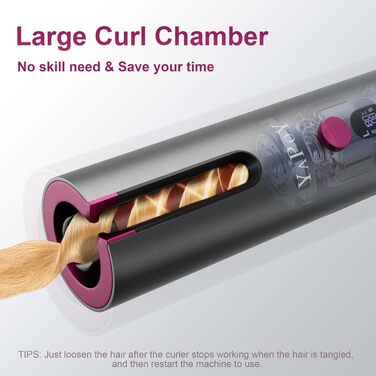 Акумуляторна автоматична плойка перезаряджається автоматична плойка з 5 температурами і таймером Теплоізоляційна камера РК-екран п