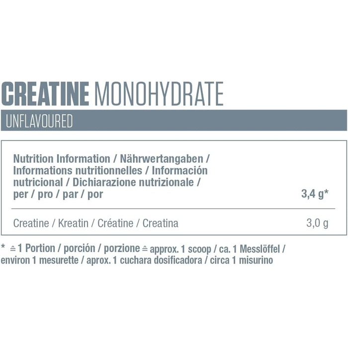 Креатин моногідрат Dymatize Creapure, 500 г – Без смаку, 147 порцій