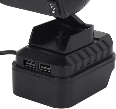 Обігрівач Fafeicy на батарейках, батарейки не входять до комплекту, поворот на 90 градусів, 2 налаштування температури, портативний кімнатний обігрівач з 2 портами USB для BL1830 BL1850 BL1840 BL1845 BL1815 BL1820 BL1860B клас енергоспоживання A