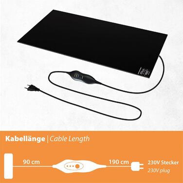 Інфрачервоний нагрівальний панельний обігрівач столу 30x60 см 150 Вт з димером для плавного керування, інфрачервоний офісний обігрівач для зігріву ніг, самоклеючий для столу/робочого столу