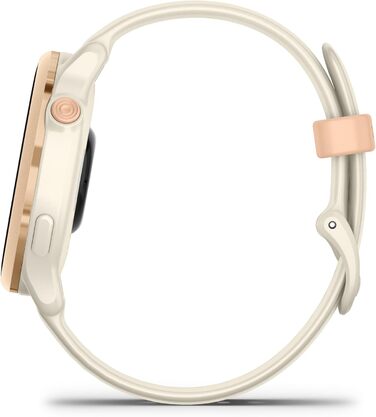 Мм (ексклюзивно на Storeo) смарт-годинник для фітнесу, сенсорний AMOLED-екран 1,2 дюйма, до 11 днів роботи від акумулятора, понад 80 спортивних програм, опції тренувань, функції для здоровя, розумні сповіщення. Vivoactive 6 Exclusive, колір Bone/Pink Dawn