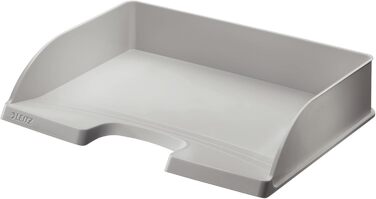 Лоток для листів Leitz A4 альбомної орієнтації, упаковка з 5 шт. , високоякісний лоток для листів, штабелювані відділення для організації робочого столу, сумісний із серією Plus, сірий, 52180085 Standard Grey 5 шт.